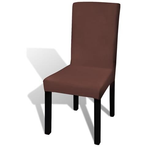 Set 4 Pz Fodera Elastica Per Sedie Marrone - Foto 2