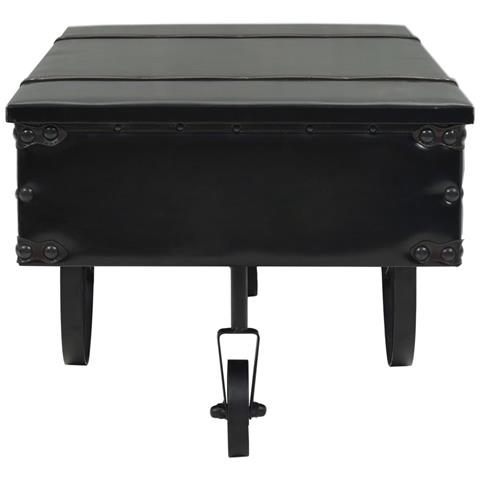 Tavolino Da Caffè In Mdf E Legno Di Abete 110x55x43 Cm - Foto 2