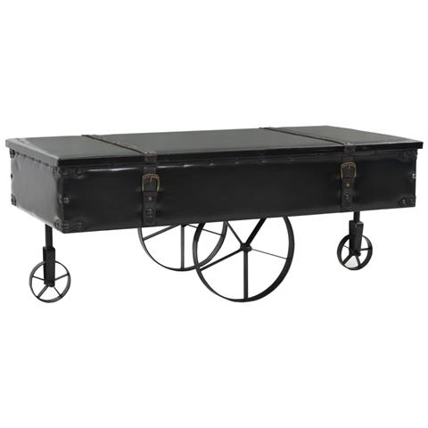 Tavolino Da Caffè In Mdf E Legno Di Abete 110x55x43 Cm - Foto 1