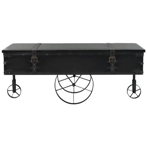 Tavolino Da Caffè In Mdf E Legno Di Abete 110x55x43 Cm - Foto 8