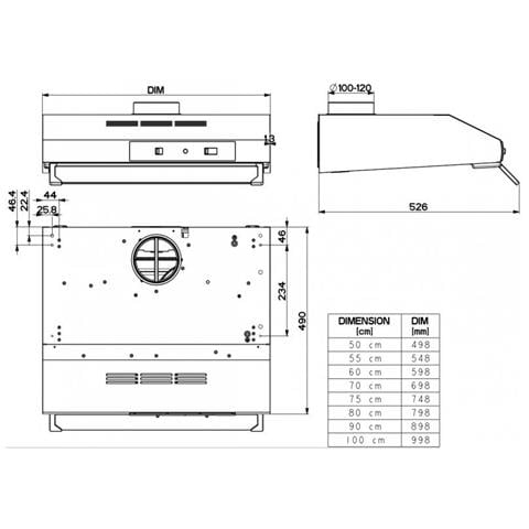 Cappa a Scomparsa TCH04 SS18A 741 Aspirante Colore Nero / Acciaio Inox - Foto 5