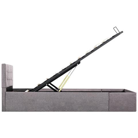 Giroletto Con Contenitore Grigio Talpa In Tessuto 90x200 Cm - Foto 2