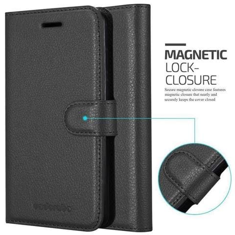 Custodia Compatibile Con Xiaomi Mi A1 / Mi 5x In Nero Carbone - Coperchio Protettiva Con Chiusura Magnetica, Funzione Stand E Tasca Per Le Carte - Foto 6