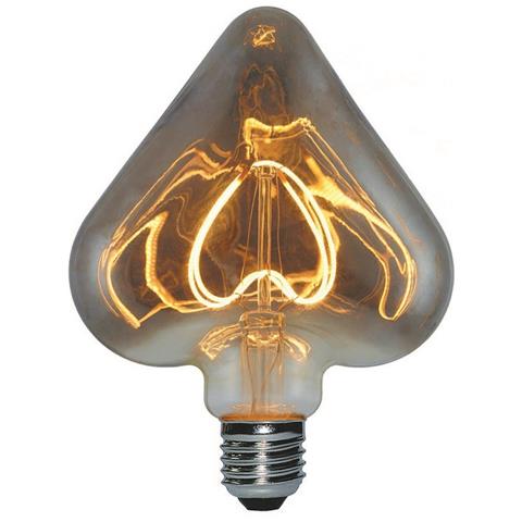 Lampadina Maxi Curved Heart, Decorativa, Con Filamento A Spirale, Fumo In Vetro, 12,5 X 12,5 X 16 Cm, 1 X E27, 5w, 150lm, 2000k, 240v - Foto 1