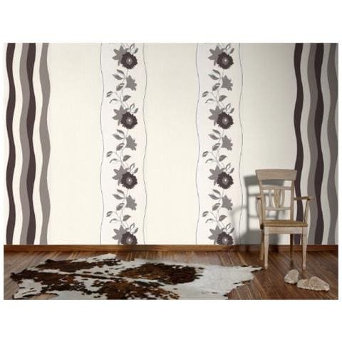 912831 - Carta Da Parati A Strisce Daniel Hechter 2, Colore: Marrone / crema / metallo - Foto 2