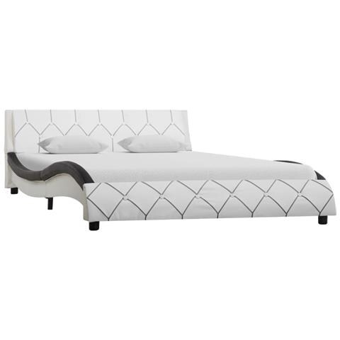 Lettino Prendisole Cuscino e Tavolino da Tè Polyrattan Bianco - Foto 1