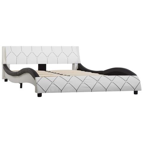 Lettino Prendisole Cuscino e Tavolino da Tè Polyrattan Bianco - Foto 2