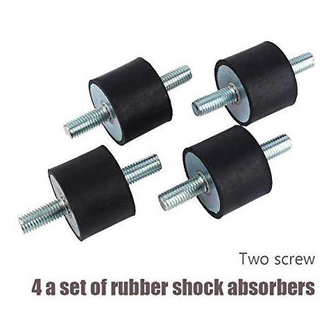4 Pezzi M10 Gomma Bobina Monte Antivibrazione Shock Absorber Isolatore Bobina Monti Con Doppia Vite Borchie Per Compressori Daria Motori Diesel Motori A Benzina Pompe Ad Acqua - Foto 2
