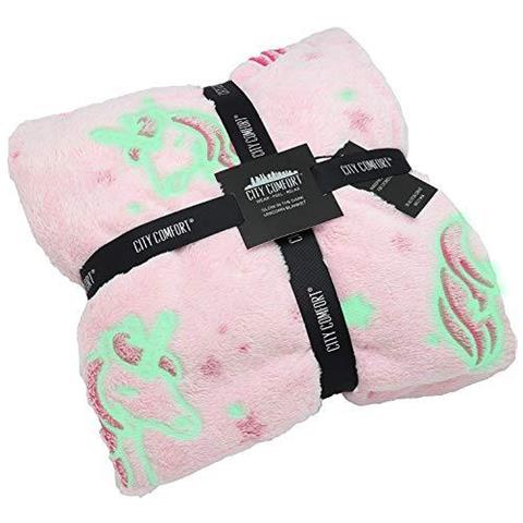 Unicorn Coperta Per Ragazze Rosa Glow In The Blanket Scuro Con Stelle E Unicorni Super Soft Coperte In Pile Copridivani Per I Bambini Camera Accessories Unicorn Regali Per Le Ragazze Le Donne - Foto 1