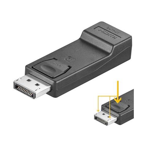 HDMI DisplayPort Adapter HDMI 19p F DisplayPort 20p M Nero cavo di interfaccia e adattatore - Foto 1