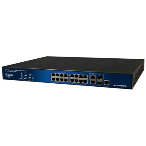 ALL-SG8918PM Gestito L2 Gigabit Ethernet (10/100/1000) Supporto Power over Ethernet (PoE) 1U Nero switch di rete - Foto 1