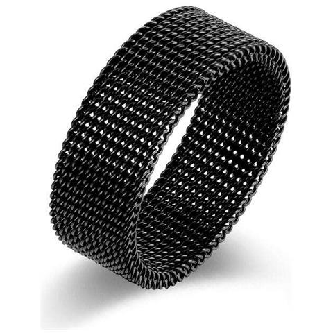 Anello In Maglia Flessibile In Acciaio Inossidabile Black - Foto 1