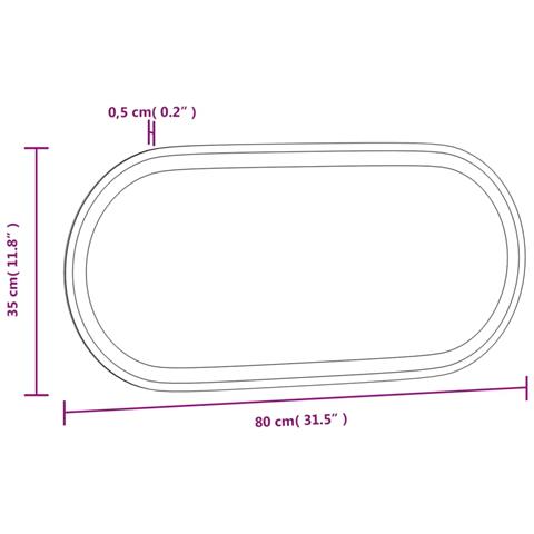 Specchio Da Bagno Led 80x35 Cm Ovale - Foto 10