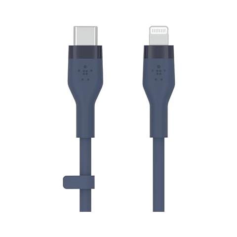 Cavo in Silicone da USB-C a Lightning 1M - Blu - Foto 1