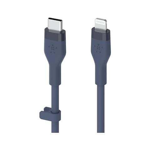 Cavo in Silicone da USB-C a Lightning 1M - Blu - Foto 2