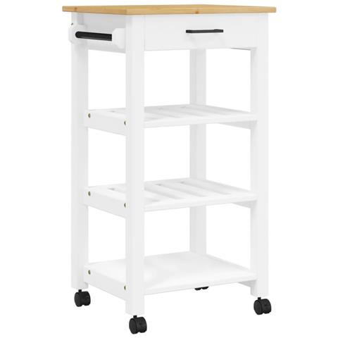 Carrello Da Cucina Monza 48x40x90 Cm In Legno Massello Di Pino - Foto 2