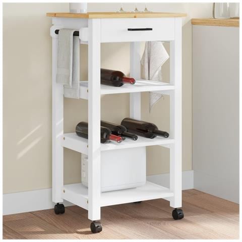 Carrello Da Cucina Monza 48x40x90 Cm In Legno Massello Di Pino - Foto 1