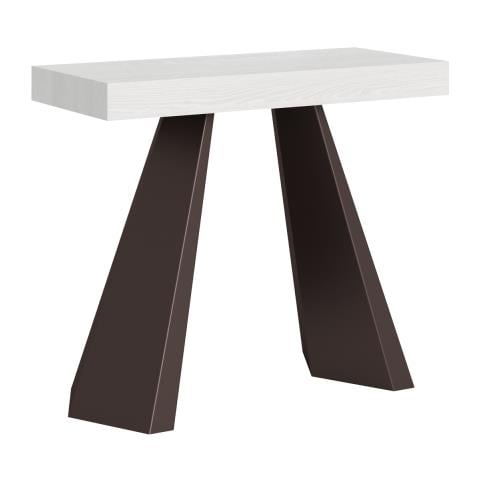 Consolle Allungabile 90x40/300 Cm Diamante Telaio Orso - Cemento - Foto 1