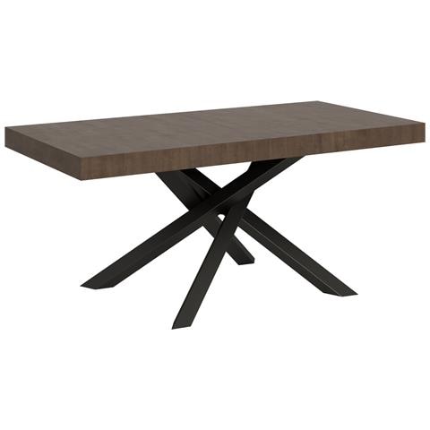 Tavolo Allungabile 90x180/284 Cm Volantis Telaio Antracite - Noce - Foto 2