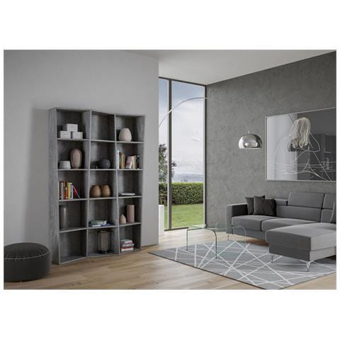 Libreria Moderna Trek 3 Elementi Cemento - Foto 2