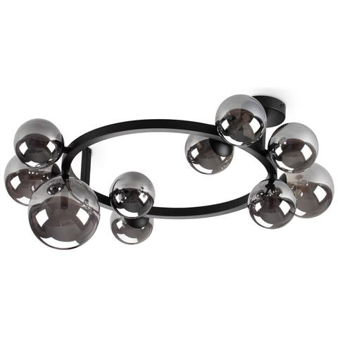 Plafoniera Contemporanea Perlage Metallo Nero 10 Luci G9 15w 3000k Ip20 - Foto 1