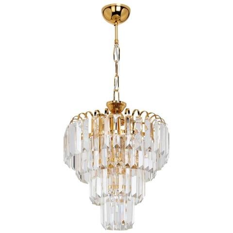 Lampada Da Soffitto A 3 Luci  Miranda Mdl3831 Vetro E Oro - Foto 1