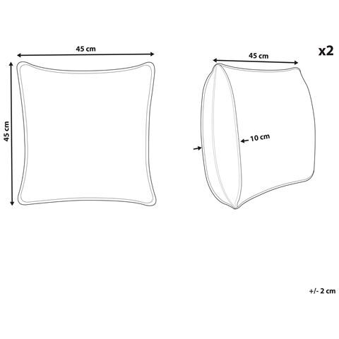 Set Di 2 Cuscini Tuberose 45 X 45 Cm Multicolore Trama Floreale - Foto 7