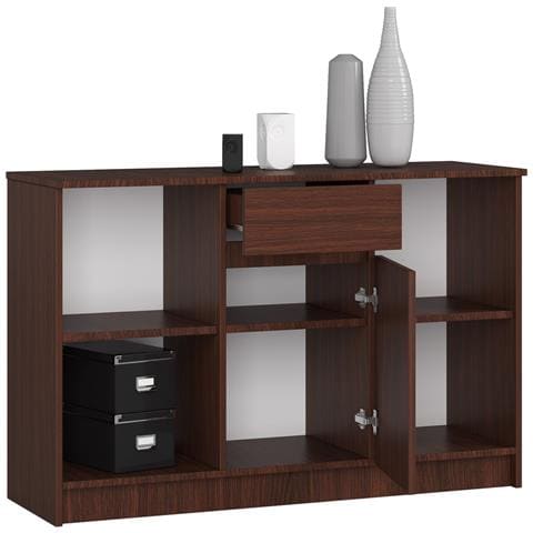 Scrivania ad angolo B17, 1 anta 1 cassetto, 120x126x79 cm, Colore Weng? - Foto 8