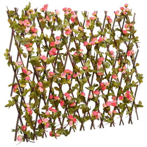 Traliccio Edera Artificiale Espandibile Rosa Scuro 180x60 Cm - Foto 1