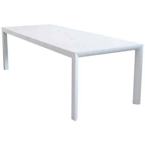 Tavolo Estensibile 160/240 Cm Da Giardino Con Struttura In Alluminio E Piano Con Doghe Orizzontali Abraham - Foto 1