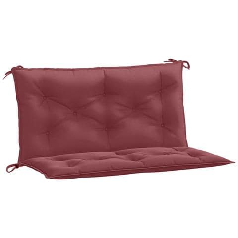 Cuscini Panca Giardino 2pz Rosso Vino Mélange 100x50x7cm - Foto 2