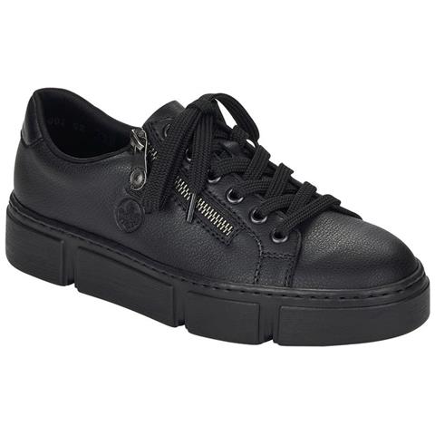 Nero Casual Closed Shoes Scarpe Basse Pelle Scarpe Donna Nero Eu 36, N59l1-00 - Foto 2