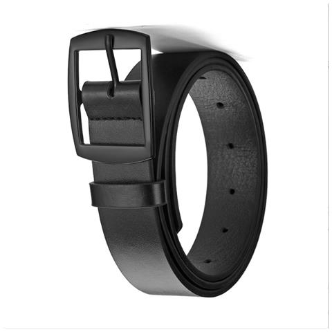 Cintura Da Uomo In Pelle Pu Con Fibbia In Metallo Black S - Foto 2