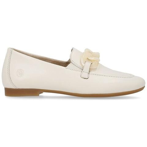 White Casual Closed Loafers Mocassino Pelle Scarpe Donna Bianco Eu 40, D0k00-80 - Foto 2