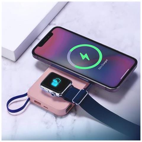 Powerbank Pastelup Wireless Qi Magsafe 10 000mah 22,5w Usb A / C, Rosa - Foto 5