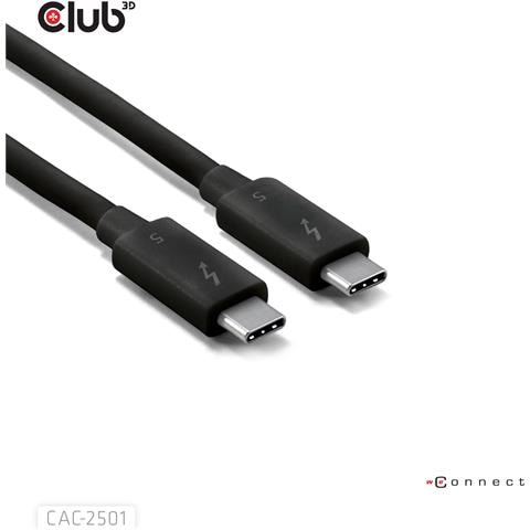 CLUB3D CAC-2501 Cavo Thunderbolt 1 m 120 Gbit /s Nero - Foto 2