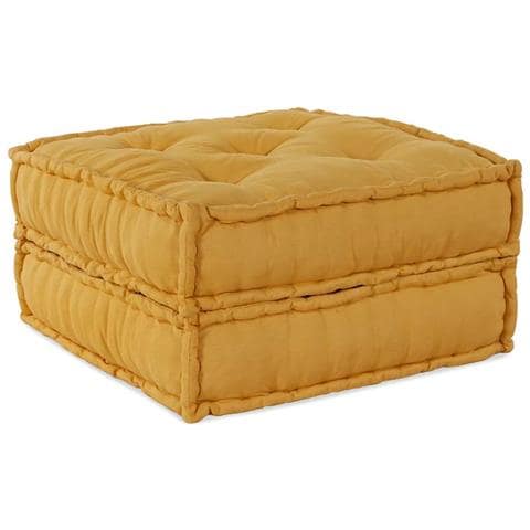 Pouf Modulare Giallo 70x70x36 in Tessuto - Foto 1
