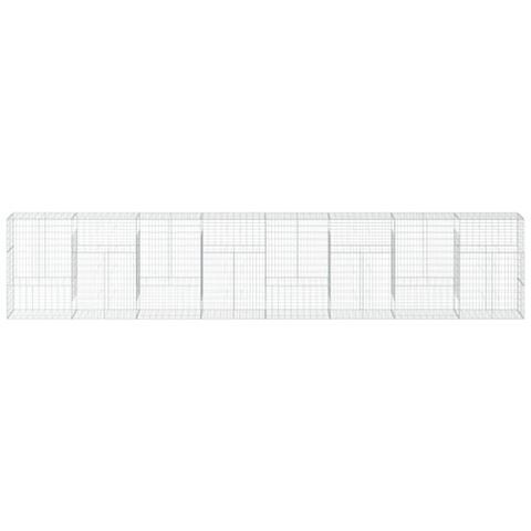 Cesto Gabbione Con Copertura 800x50x150 Cm In Ferro Zincato - Foto 3