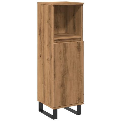 Armadietto Da Bagno Rovere Artigianale 30x30x100 Cm Truciolato - Foto 2