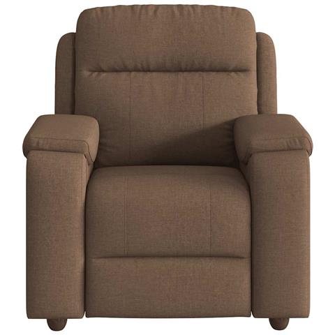 Poltrona Reclinabile In Tessuto Marrone - Foto 3