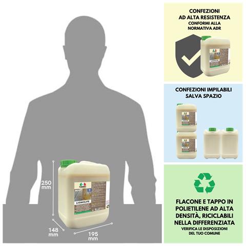 Lignolife 5ltx4pz - Prodotto Per Parquet Rovinato - Foto 2