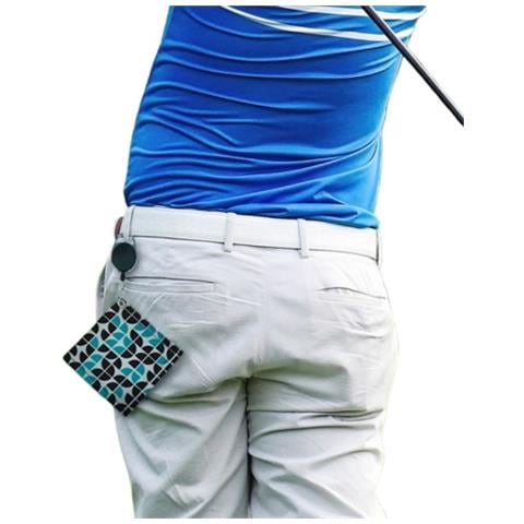 Asciugamano Da Golf Premium In Microfibra Con Clip A Moschettone Blue - Foto 1
