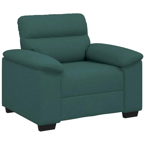 Poltrona Verde Scuro 60 cm in Tessuto - Foto 1