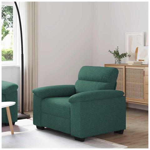 Poltrona Verde Scuro 60 cm in Tessuto - Foto 2