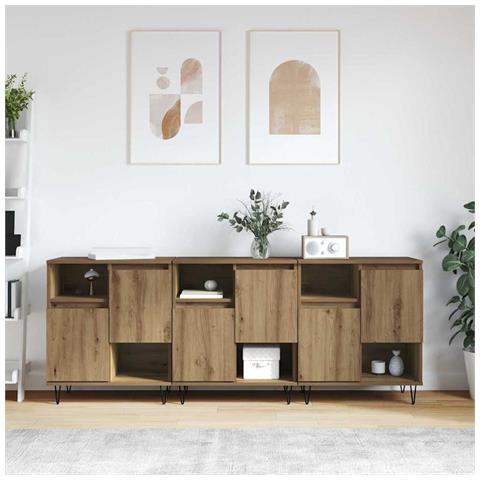 Sideboards 3 pcs rovere artigianale 180 x 35 x 70 cm - Foto 2