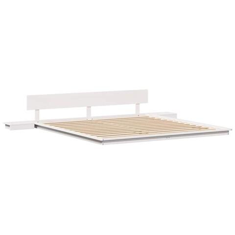 Struttura del letto Bianco 200 x 200 cm legno - Foto 1