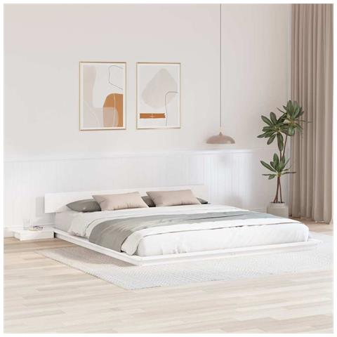 Struttura del letto Bianco 200 x 200 cm legno - Foto 2