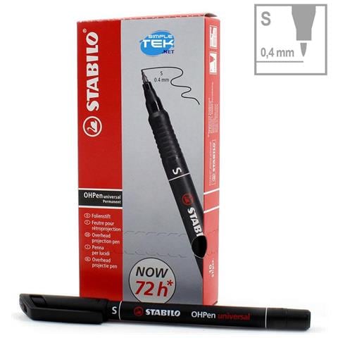 10 X Pennarello Indelebile Nero Ohpen S Punta Fine 0,4mm Penna Marker - Foto 1