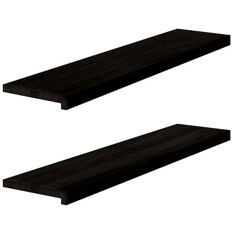 Gradini 2 pz Marrone Scuro 110x30x2 cm Legno Massello Rovere - Foto 1