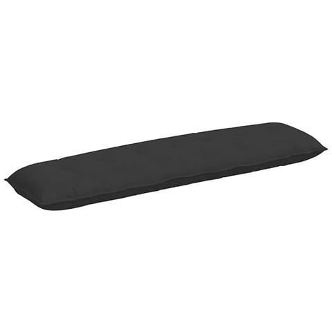 Cuscino per Schiena Nero 200 x 50 cm Tessuto in Microfibra - Foto 1